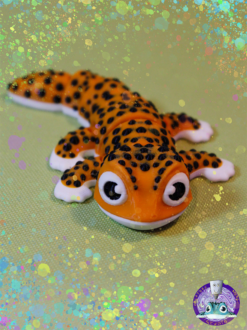 Gecko orange black spots
