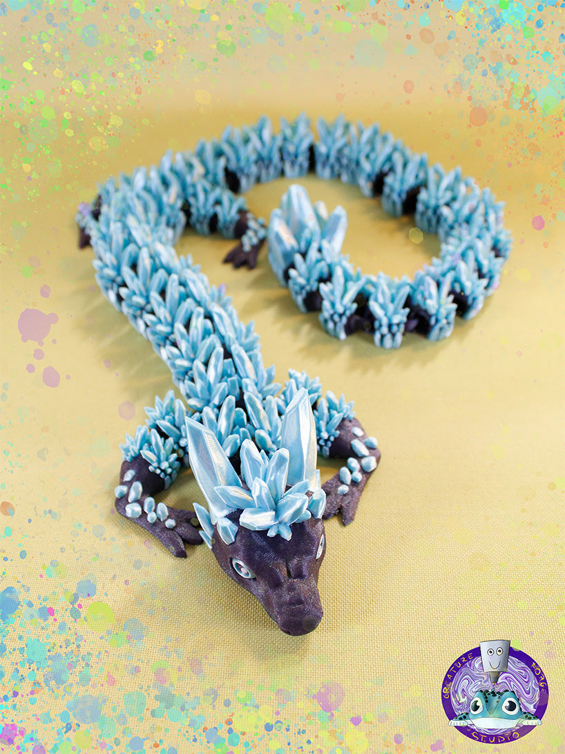 Turquoise Crystal Flexible Dragon