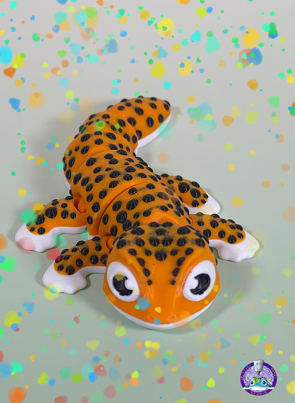 Gecko orange black spots