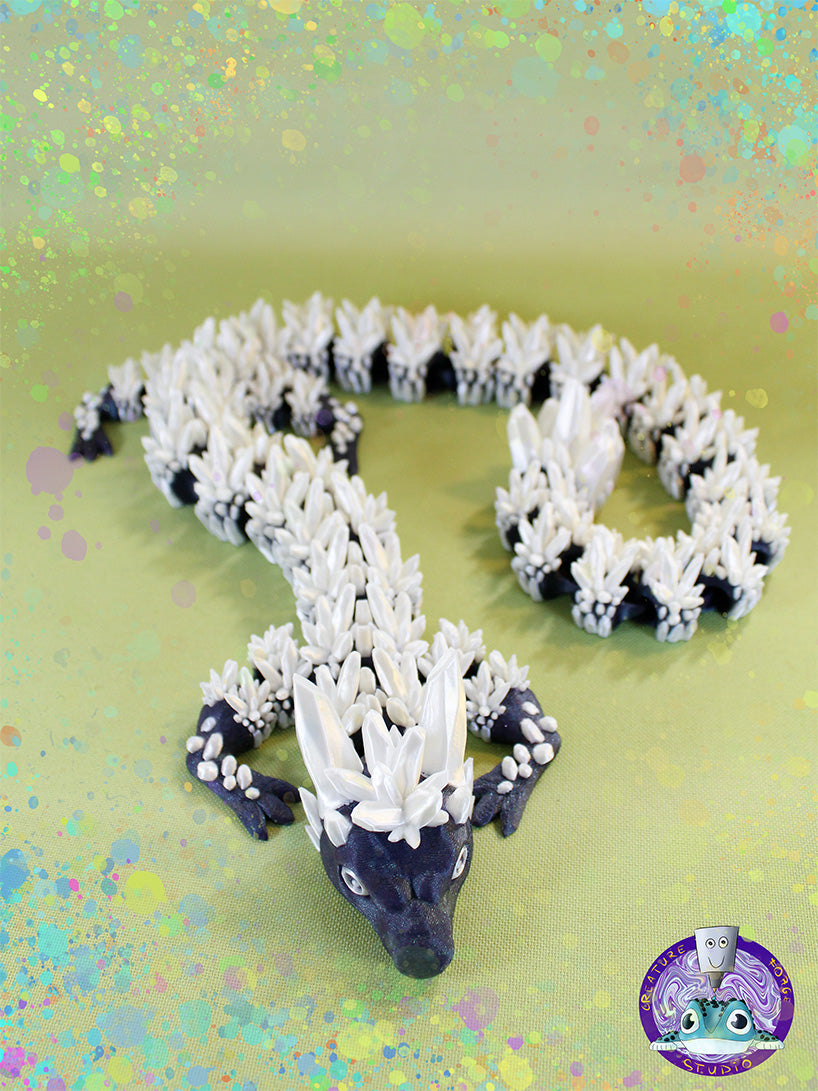 Pearl White Crystal Flexible Dragon