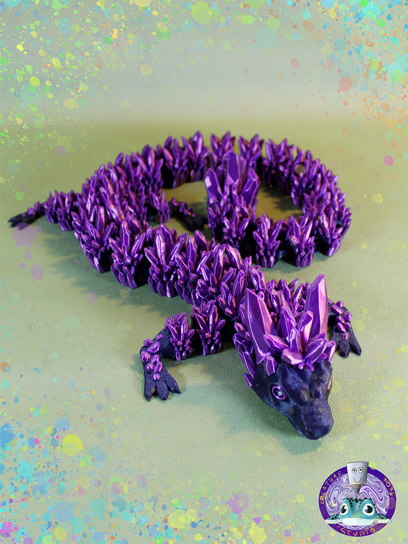 Amethyst Crystal Flexible Dragon